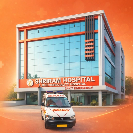 Shri Ram Multi-Speciality Hospital building in Vikaspuri, New Delhi